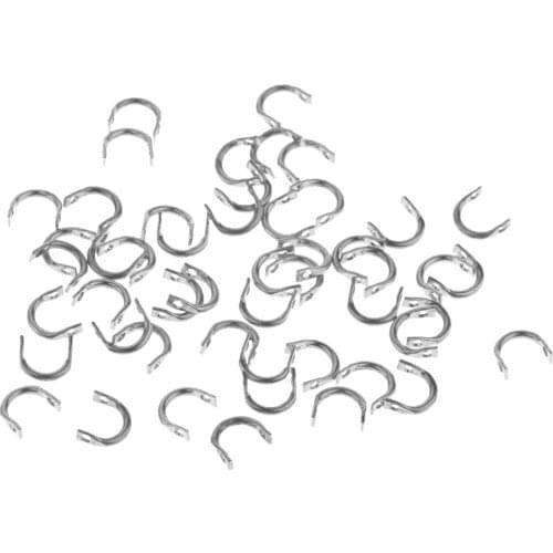 50pcs Easy-Spin Clevises Stainless Steel DIY Spinnerbaits Fishing Lure Clevis Fishing Accessories Pesca