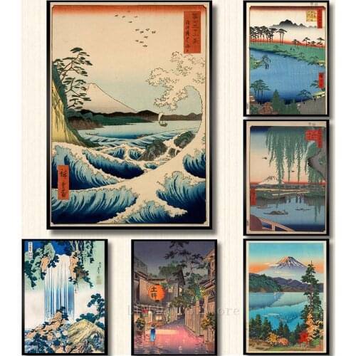 5D DIY Full Drill Diamond Painting Vintage Japanese Landscape Diamond Mosaic Wave Kanagawa Embroidery Cross Stitch Home Decor
