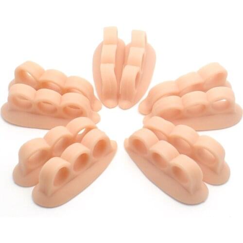 6Pcs Silicone Gel Toe Finger Separator Feet Care Braces Supports Tool Bunion Guard Hallux Valgus Foot Massager Pain Relief D0241