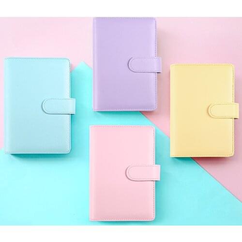 A5/A6 PU Macaroon Loose-Leaf Cover Binder Dairy Notebooks Hard Cover Refill Journal Travelers Leather Notebook Parts