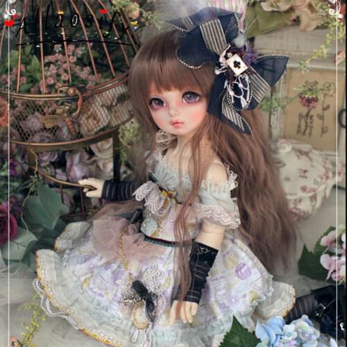 Allaosify Fashion Style 1/3 1/4 1/6 1/8 BJD DD Doll Wigs High Temperature Fiber Long Curly Hairs Doll Accessorie Free Shipping