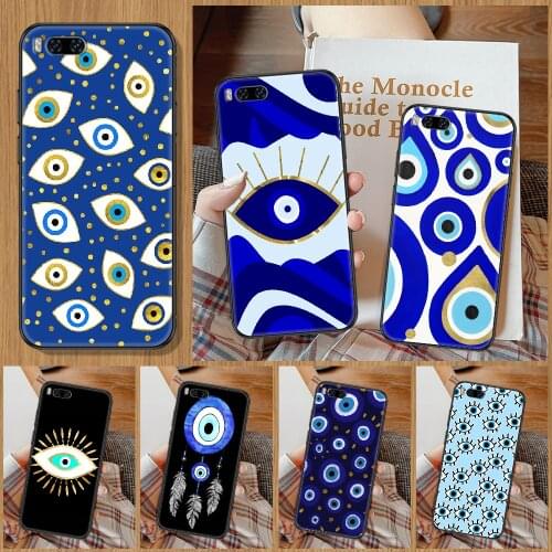 Nazar Boncuğu Evil eye Phone Case For Xiaomi Mi Note 8 9 10 11 9T 10T A3 Lite Pro Ultra black fashion funda trend bumper tpu
