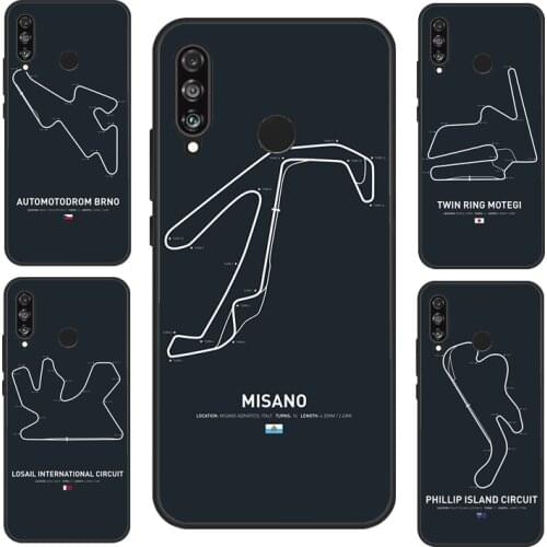 F1 Race Circuits Case For Huawei P Smart 2019 2021 Nova 5T Mate 20 Lite P20 P30 P40 Honor 20 Pro 8X 9X 10i