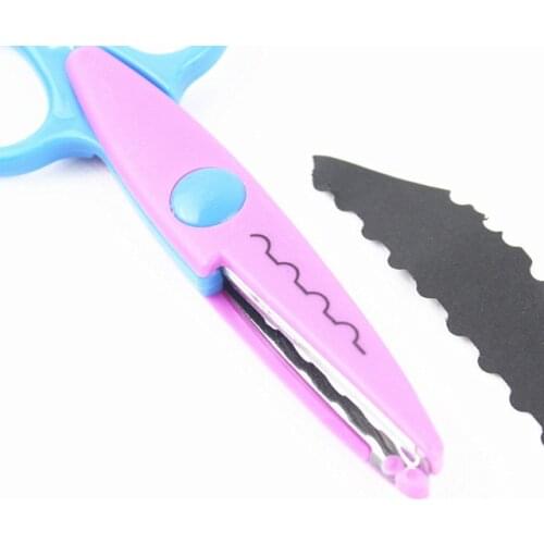 Laciness Zig Zag student kid photo craft scissor DIY cut Scrapbook album handicraft handmade paper pinking shear creative diary