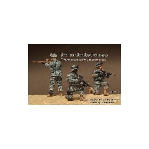 1/35 scale Modern Army infantry patrols 3people miniatures Resin Model Kit figure Free Shipping