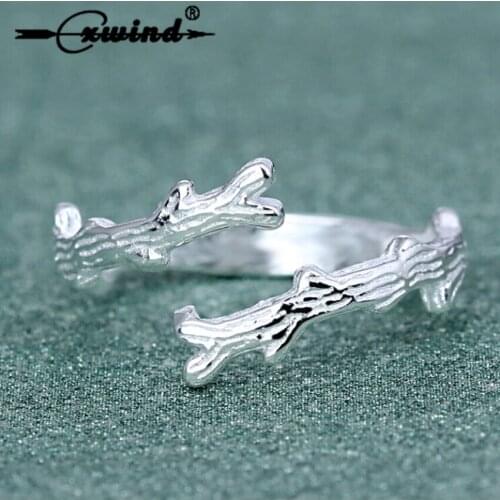 Cxwind Minimalist Irregular Jewelry Geometric Branch Rings for Women Girl Adjustable Tree Branch Finger Ring bague femme