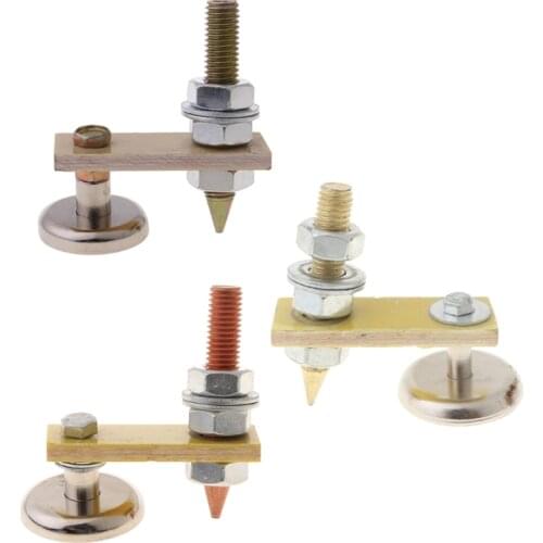 13MA Strong Magnetic Ground Clamp Connector with Conductive Rod Stud for Welding Machine Auto Bodywork Repair Tools