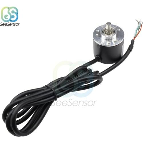 NEW Encoder 360P/R 600 P/R Photoelectric Incremental Rotary Encoder 360 600 Pulse 5-24V AB 2 Phases 6mm Shaft