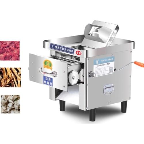 New Listing Meat Cutting Machine Commercial Fresh Meat Slicer Cutter Machine Stainless Steel Meat Cube Diced Cutting Price