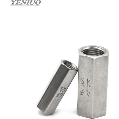 304 Stainless Steel One-way Check Valve Full Port 1/8" 1/4" 3/8" 1/2" 3/4" Female pressure water