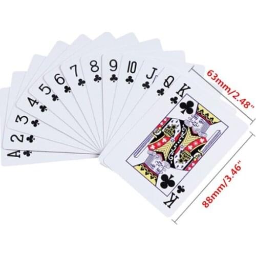 OOTDTY PVC Waterproof Playing Cards Wearproof Plastic Poker Bar Board Game White Card