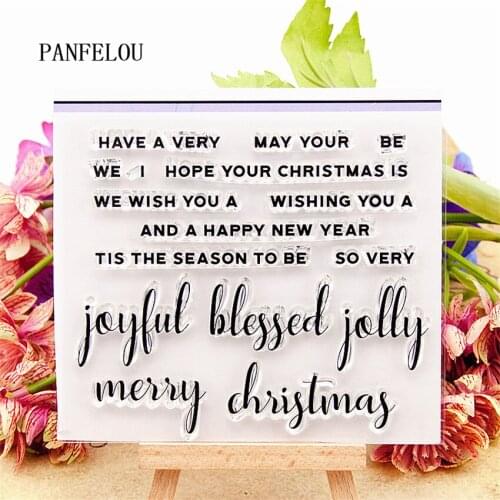 PANFELOU joyful blessed Transparent Silicone Rubber Clear Stamps cartoon for Scrapbooking/DIY Easter wedding album