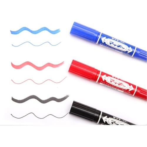 Oil marking pen black double head large capacity waterproof non fading blue red large head marker pen quick drying poster pen