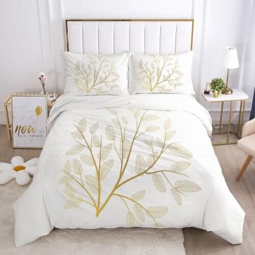 Modern Quilt/Comforter/Blanket Case Pillowcase Bedding Sets Duvet Cover Set with Zipper King Queen Full Size 3D Bed Linens
