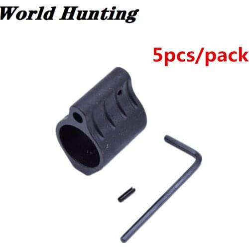 SHIP FROM USA Tactical 5pcsAluminum Gas Block Low Profile Set Screw Standard Barrel 0.75 Inch Inside Diameter M4 / AR15