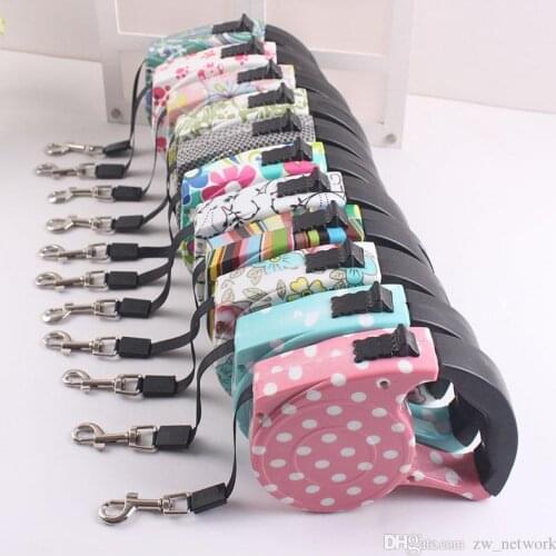 5M Retractable Dog Leashes lead Pets Cats Puppy Leash Lead Automatic Retractable Dog Collars Walking Lead for Small and Medium