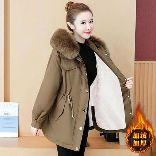 2021New Winter Women Jacket Cotton Padded Female Coat Mid-Long High Quality Warm Outwear Womens Parka Manteau Femme Hlver R1438