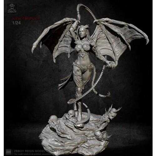 1/24 Resin Figure Kits Bone whip witch Model Self-assembled TD-2276