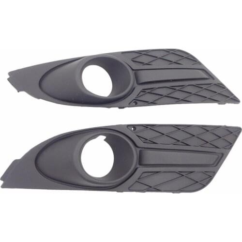 1Pair Front Lower Left Right Bumper Fog Light Grille Cover With Hole For Ford Focus 2007-2008