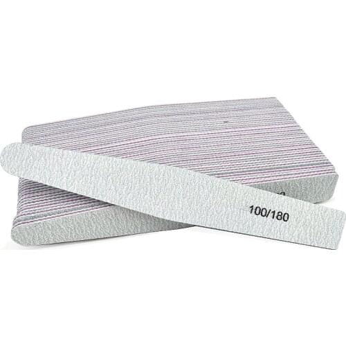 10 Pcs/lot 100/180 Nail File Sanding Buffer Block Professional Files Grey Pedicure Manicure Buffing Polish Beauty Tool