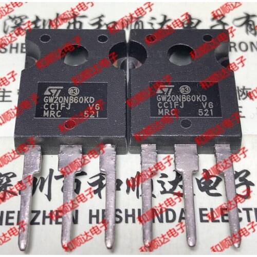 10pcs/lot GW20NB60KD STGW20NB60KD New stock TO-247 600V 20A