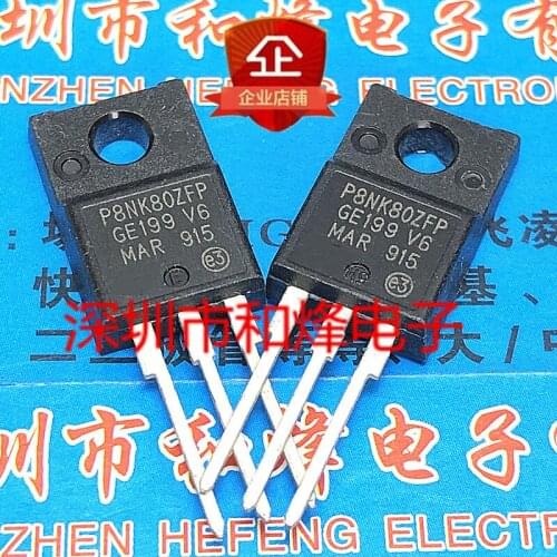 10PCS P8NK80ZFP STP8NK80ZFP TO-220F