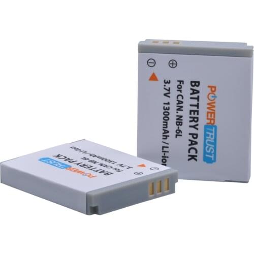 2Pcs NB-6L NB-6LH NB 6L Battery NB6L for Canon PowerShot IXUS 310 SX275 SX280 SX510 200 105 210 300 S90 S95 SD1300 SD1200 SX240