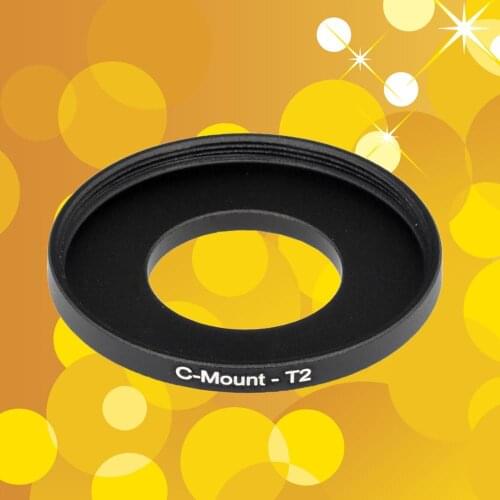 C Mount (25mm 0.75mm thread pitch) to T2 (42mm 0.75mm thread pitch) C Mount-T2 mm Male to Female Coupling Ring Adapter For Lens