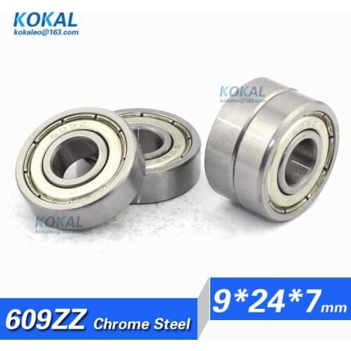 [CM609ZZ]Free Shipping 10pcs chrome steel deep groove ball bearing 609ZZ 609-2Z 609Z 80019 9*24*7mm bicycle diy bearing
