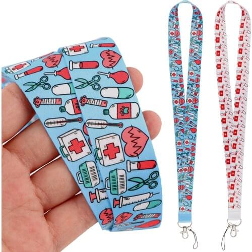 DZ2218 Medical doctor Lanyard for Key Neck Strap lanyard Card ID Badge Holder Key Chain Key Holder Keyring nurse Accessories