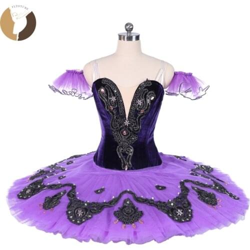 FLTOTURE Purple Ballet Tutu Classical Pancake Costumes Adult Kids Custom Made Tutu From China Ballet Competition Costumes Blue