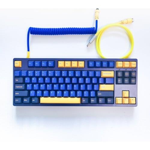 KASHCY Macaw Handmade DIY Detachable Coiled Cable Keyboard Type-C Mini Mirco to USB Connector For Mechanical Keyboard