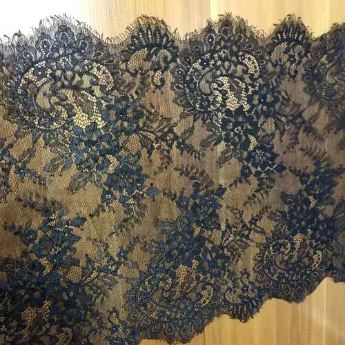 3 yards/ lot Eyelash Lace Fabric 42cm wide DIY Decorative High Quality Soft Off Nylon Eyelash Lace Trim Wedding Dress Fabric