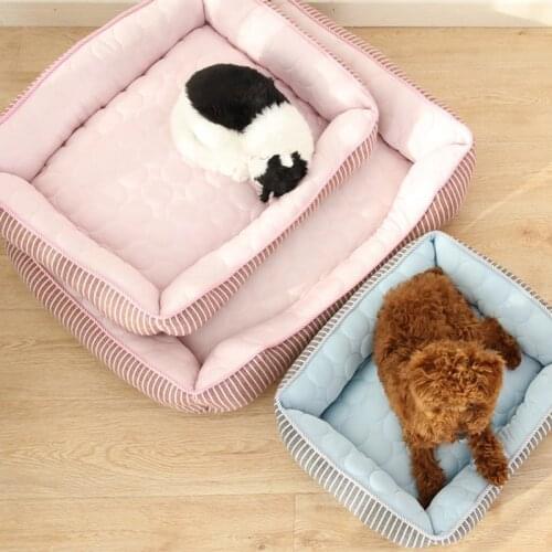 Summer Supplies Dog Kennel Teddy Cold Sensation Cat Corgi Method Small And Medium Dog Ice Silk Cold Cushion Mats Pet Nest