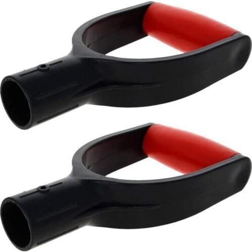 2Pcs Shovel D Grip Handle 32mm / 1.26inch Inner Diameter PVC Spade Snow Shovel Handle for Garden Digging Raking Tool