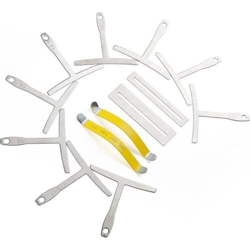 13pcs/Set Guitar Luthier Tools Set Understring Radius Gauge Rubber Coated Metal Guitar String Spreaders Fingerboard Protectors