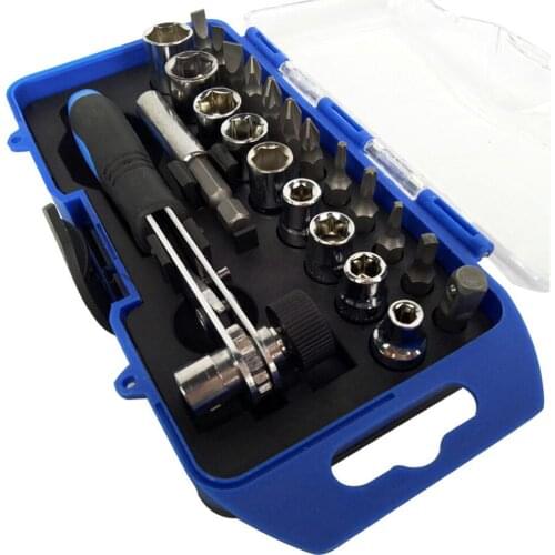 23pcs Sleeve Screwdriver Set Ratchet Wrench Socket Spanner Drill Combination Kits for Car Bike Rapid Repair Tool dropshipping