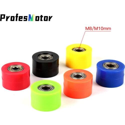 6 Colors 8/10MM Guide Sprockets Bearing Roller Pulley Wheel Tensioner Guide For Pit Dirt Bike Motorcycle Drive Chain