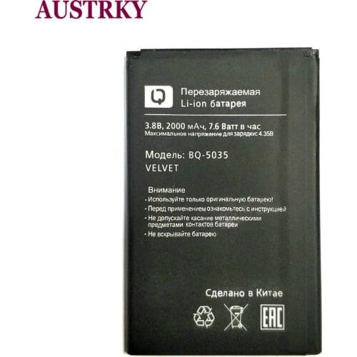 New 3.8V 2000mAh BQ 5035 Battery for BQ BQS-5035/BQ-5035 Velvet Mobile phone battery
