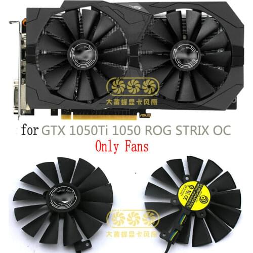 New Original for ASUS GeForce GTX 1050Ti 1050 ROG STRIX OC Graphics card cooling fan PLD10010S12H Dc12V 0.30A