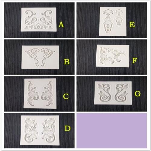A Variety Of Sugar Cake Liquid Silicone Mold Retro Totem Ornamentation Vines Around The Edge Of A Variety Of WMJ-794