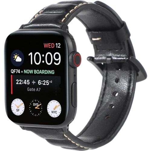 New Leather Bracelet For Apple Watch Band 38mm 40mm 42mm 44mm Real Leather Apple iWatch Strap Series 2 3 4 5 6 SE Watchband