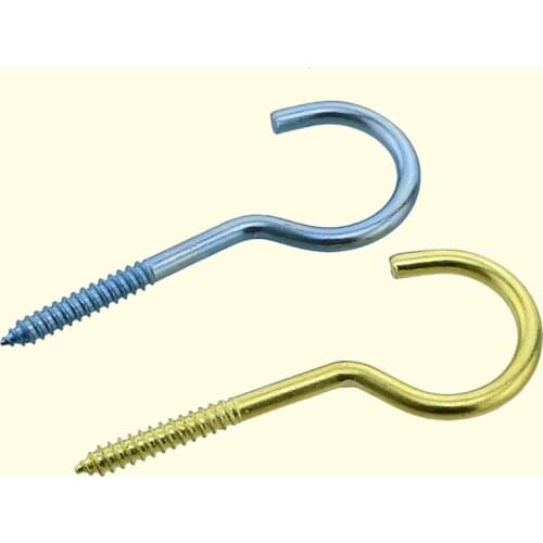 Brass / Zinc Plated Hook Cup Circle Hook Self-tapping Nail home Lamp Hook Sheep Eye Rings Hook Set Screw