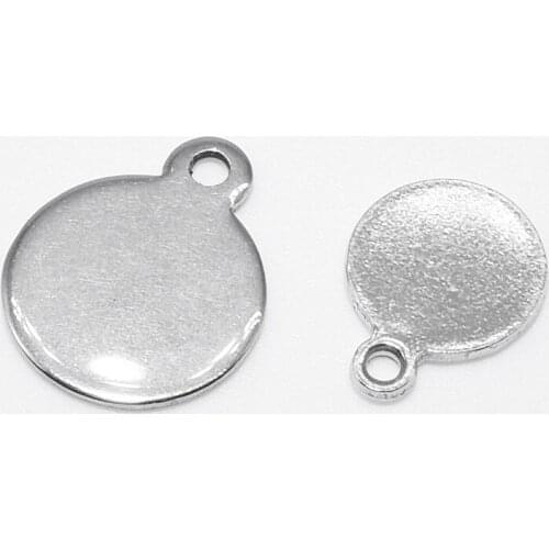 Wholesale 6 8 10 12mm Stainless Steel Round Dog Tag Pendants Stamping Blanks Charm for Necklaces DIY Jewelry Making Findings