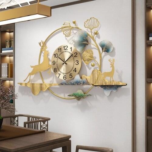 Light luxury wall wall hanging clock living room creative study silent hanging watch home dining room decoration wall clock