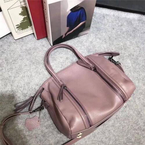 OUSSON Leisure Soft Leather Large Capacity Shoulder Messenger Bag Multifunctional Crosdbody Bag Tote Handbag For Women