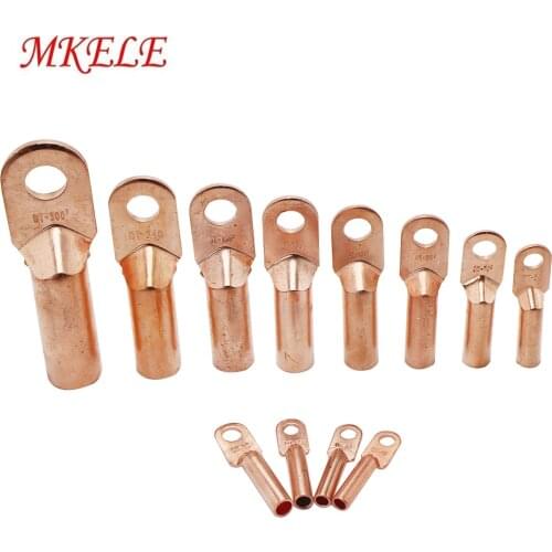 DT-10 DT-16 DT-25 DT-35 DT-50 DT-70 DT-95 DT-120 Cable Wire Connector Copper Crimp Terminal Cable Terminal Tube