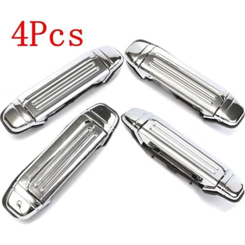 4Pcs/Set Car Mofaner Chrome Door Handle Replacement For Mitsubishi PAJERO 1992 1993 1994 1995 1996 1997 Car Outside Door Handles
