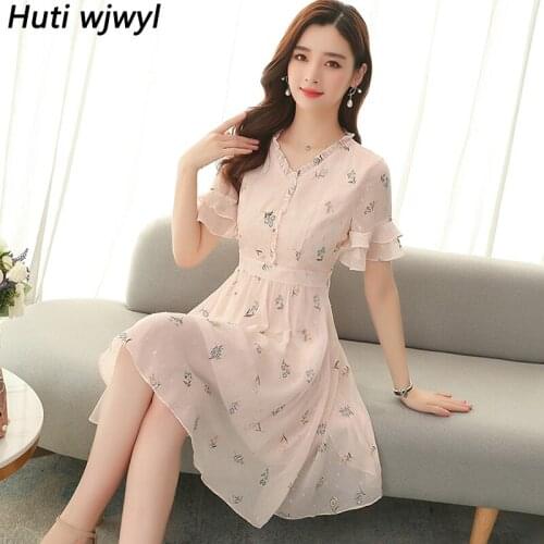 2021 Vintage Pink Floral Chiffon Sexy Club Mini Dress Spring Summer New Sweet Beach Sundress Elegant Women Bodycon Party Vestido