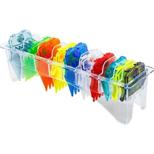 10Pcs Assorted Hair Clipper Guards Guide Limit Combs with Rack Holder For Wahl